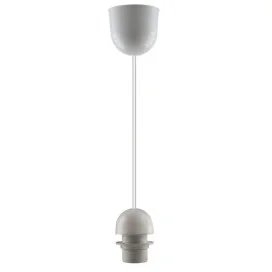 NINA pendule - 1x E27 - PVC - max 60W - 100mm x 1320mm - blanc