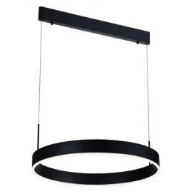 PURE pendel ronde - 22W - alu - 1540lm - 3000K - 550/571mm x 1200mm - noir mat