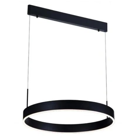 PURE pendel ronde - 22W - alu - 1540lm - 3000K - 550/571mm x 1200mm - noir mat