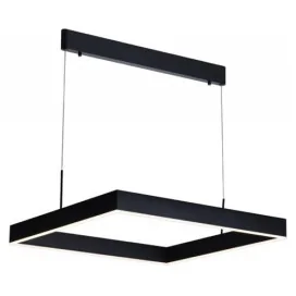 PURE pendel carré - 31W - alu - 2170lm - 3000K - 600/615mm x 1200mm - noir mat