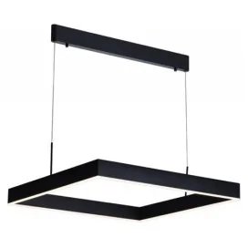 PURE pendel carré - 31W - alu - 2170lm - 3000K - 600/615mm x 1200mm - noir mat