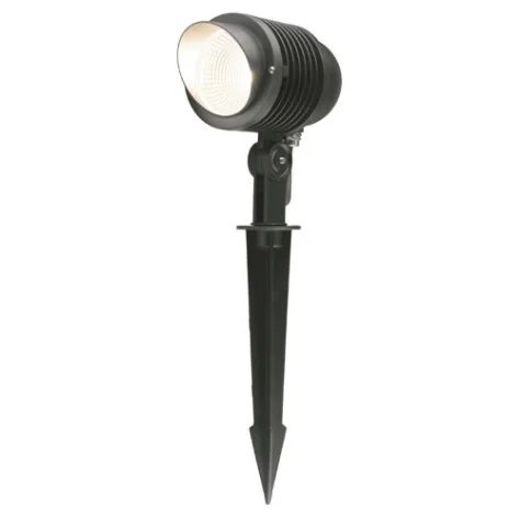 SPIKA - 10W - alu / verre - 800lm - 3000K - dia 105mm x 470mm - IP65 - graphite