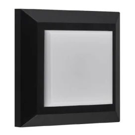 NOKI carré - 3W - plastic - 290lm - 3000K - IP65 - 125mm x 125mm x 37mm - noir