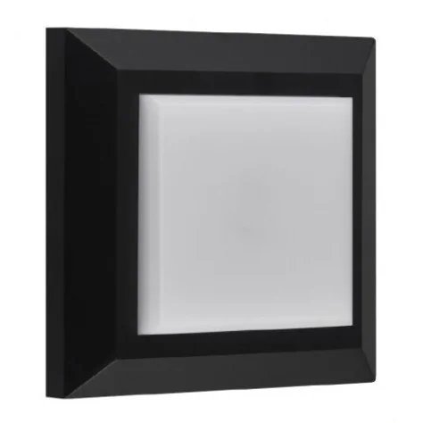 NOKI carré - 3W - plastic - 290lm - 3000K - IP65 - 125mm x 125mm x 37mm - noir