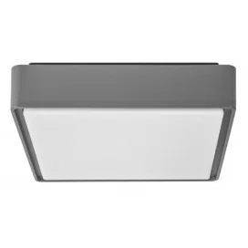GOA carré - 12W - plastic - 950lm - 3000K - IP65 - 220mm x 220mm x 56mm - gris