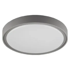 GOA rond - 15W - plastic - 1030lm - 3000K - IP65 - dia 260mm x 44mm - gris