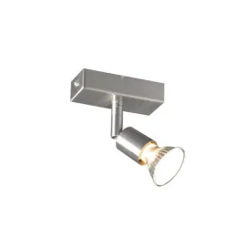 RUNE - 1x GU10 5W - 2700K - acier - 55mm x 110mm x 150mm - acier brossé