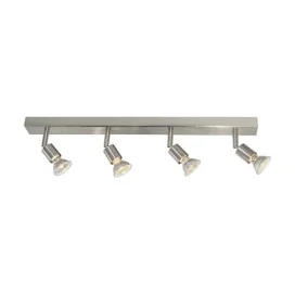 RUNE - 4x GU10 5W - 2700K - acier - 55mm x 560mm x 150mm - acier brossé