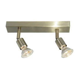 RUNE - 2x GU10 5W - 2700K - acier - 55mm x 260mm x 150mm - bronze