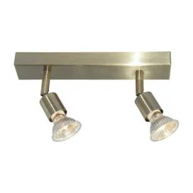 RUNE - 2x GU10 5W - 2700K - acier - 55mm x 260mm x 150mm - bronze