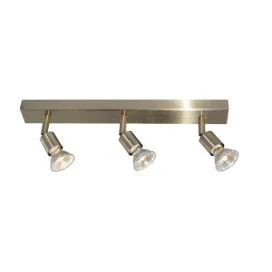 RUNE - 3x GU10 5W - 2700K - acier - 55mm x 410mm x 150mm - bronze