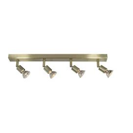 RUNE - 4x GU10 5W - 2700K - acier - 55mm x 560mm x 150mm - bronze