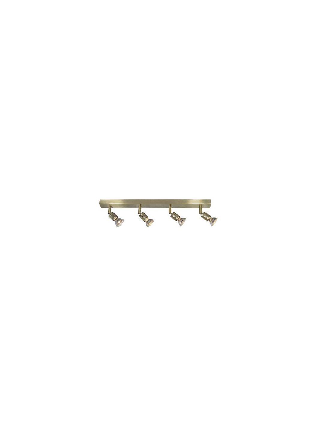 RUNE - 4x GU10 5W - 2700K - acier - 55mm x 560mm x 150mm - bronze