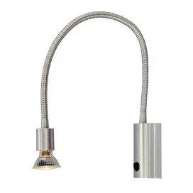 RUNE flex - 1x GU10 5W - 2700K - acier - 70mm x 35mm x 665mm - acier brossé