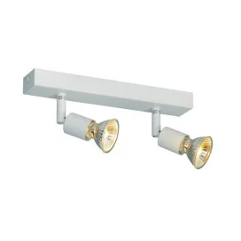 RUNE - 2x GU10 5W - 2700K - acier - 55mm x 260mm x 150mm - blanc mat