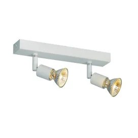 RUNE - 2x GU10 5W - 2700K - acier - 55mm x 260mm x 150mm - blanc mat