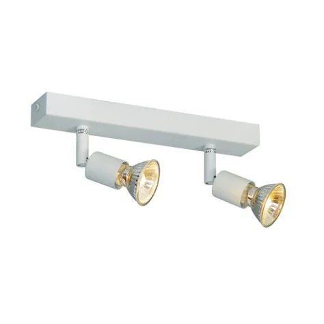 RUNE - 2x GU10 5W - 2700K - acier - 55mm x 260mm x 150mm - blanc mat