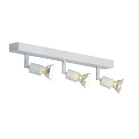 RUNE - 3x GU10 5W - 2700K - acier - 55mm x 410mm x 150mm - blanc mat