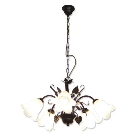 ASPER - 5x E14 - acier / verre - max 40W - dia 620mm x 400-870mm - noir / blanc