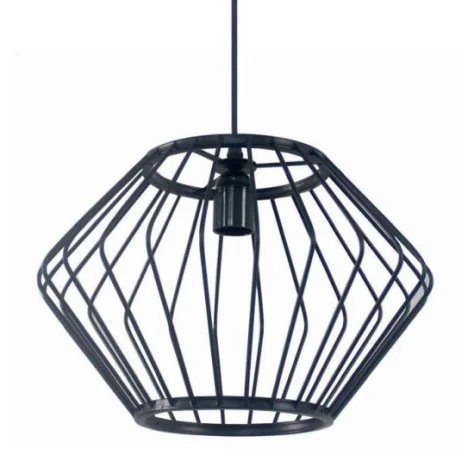 STRINGS - 1x E27 - acier - max 60W - dia 370mm x 240mm - noir mat