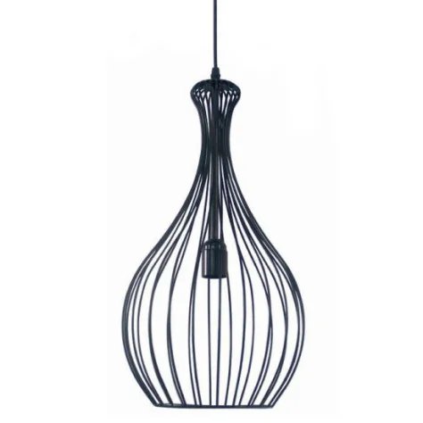 STRINGS - 1x E27 - acier - max 60W - dia 260mm x 520mm - noir mat