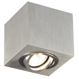 OLALA carré - GU10 - 50W - alu - 30° orientable - dia 90mm x 85mm - alu brossé