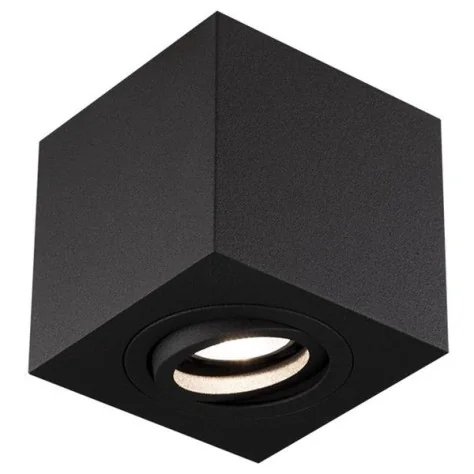 OLALA carré - GU10 - 50W - alu - 30° orientable - dia 90mm x 85mm - noir mat