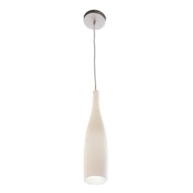 KIRINA - 1x E27 - acier / verre - 80mm x 1200mm - acier brossé / verre blanc