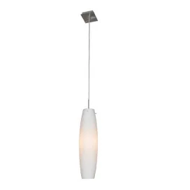 MARU - 1x E27 - acier / verre - 86mm x 1200mm - acier brossé / verre blanc