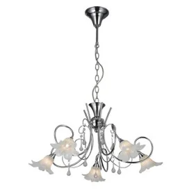 TABOR - 5x G9 2,5W - acier / verre - 2700K - dia 630mm x 750mm - chromé