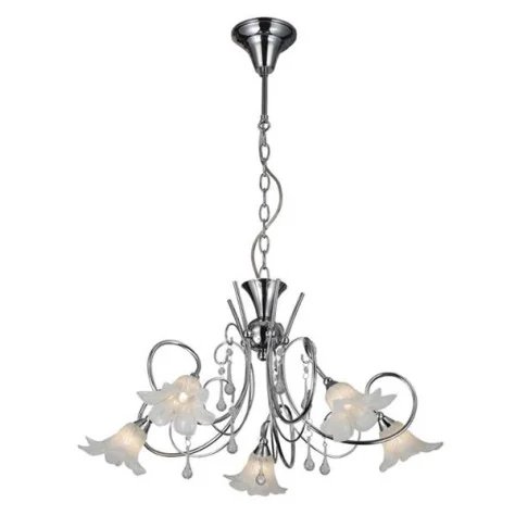 TABOR - 5x G9 2,5W - acier / verre - 2700K - dia 630mm x 750mm - chromé