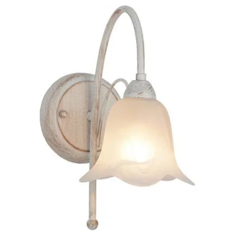 SURYA - 1x E14 - acier / verre - 40W - 247mm x 289mm - blanc antique