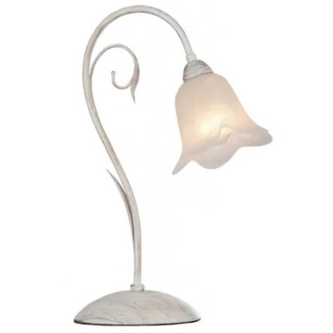 SURYA - 1x E14 - acier / verre - 40W - 254mm x 392mm - blanc antique