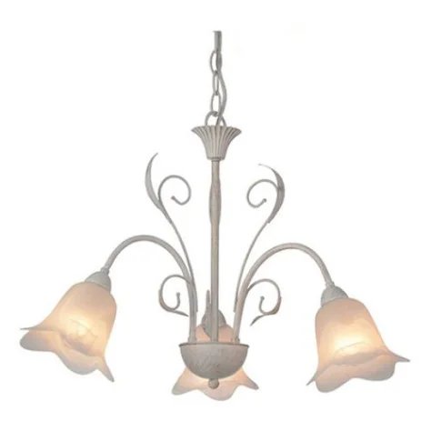 SURYA - 3x E14 - acier / verre - 40W - dia 587mm x 401mm - blanc antique