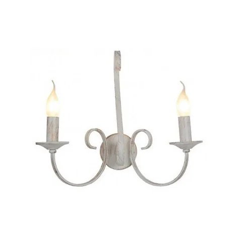 MARQUIS - 2x E14 - acier - 40W - 235mm x 360mm - blanc antique