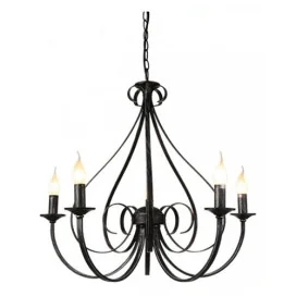 MARQUIS - 5x E14 - acier - 40W - dia 720mm x 635mm - noir antique