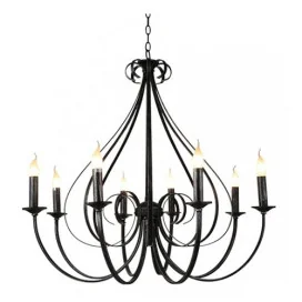 MARQUIS - 8x E14 - acier - 40W - dia 930mm x 835mm - noir antique