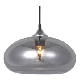 NISMO - 1x E27 - acier / verre - max 60W - dia 300mm x 1200mm - noir / gris fumé