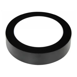 FLUKE rond - 12W - acier / plexi - 960lm - 3000K - dia 170mm x 35mm - noir mat
