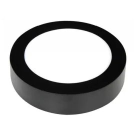 FLUKE rond - 12W - acier / plexi - 960lm - 3000K - dia 170mm x 35mm - noir mat