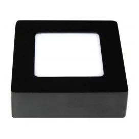 FLUKE carré - 6W - acier / plexi - 480lm - 120mm x 120mm x 35mm - noir mat