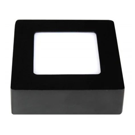 FLUKE carré - 6W - acier / plexi - 480lm - 120mm x 120mm x 35mm - noir mat