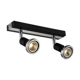 ROBUS spot 2xGU10 5W LED incl. noir/chromé