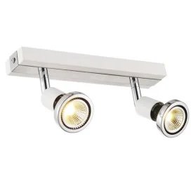 ROBUS spot 2xGU10 5W LED incl.blanc/chromé