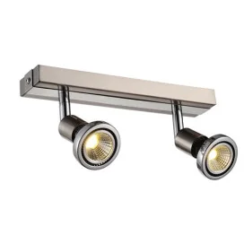 ROBUS - 2x GU10 5W - acier - 2700K - 51mm x 250mm x 77mm - acier brossé / chromé