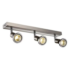 ROBUS - 3x GU10 5W - acier - 2700K - 51mm x 400mm x 77mm - acier brossé / chromé