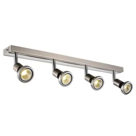 ROBUS - 4x GU10 5W - acier - 2700K - 51mm x 550mm x 77mm - acier brossé / chromé