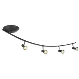 Xzibit boog 4x GU10 5w LED zwart/chroom