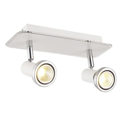 XZIBIT spot 2xGU10 5W LED incl. blanc/chromé