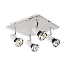 XZIBIT spot 4xGU10 5W LED incl. blanc/chromé
